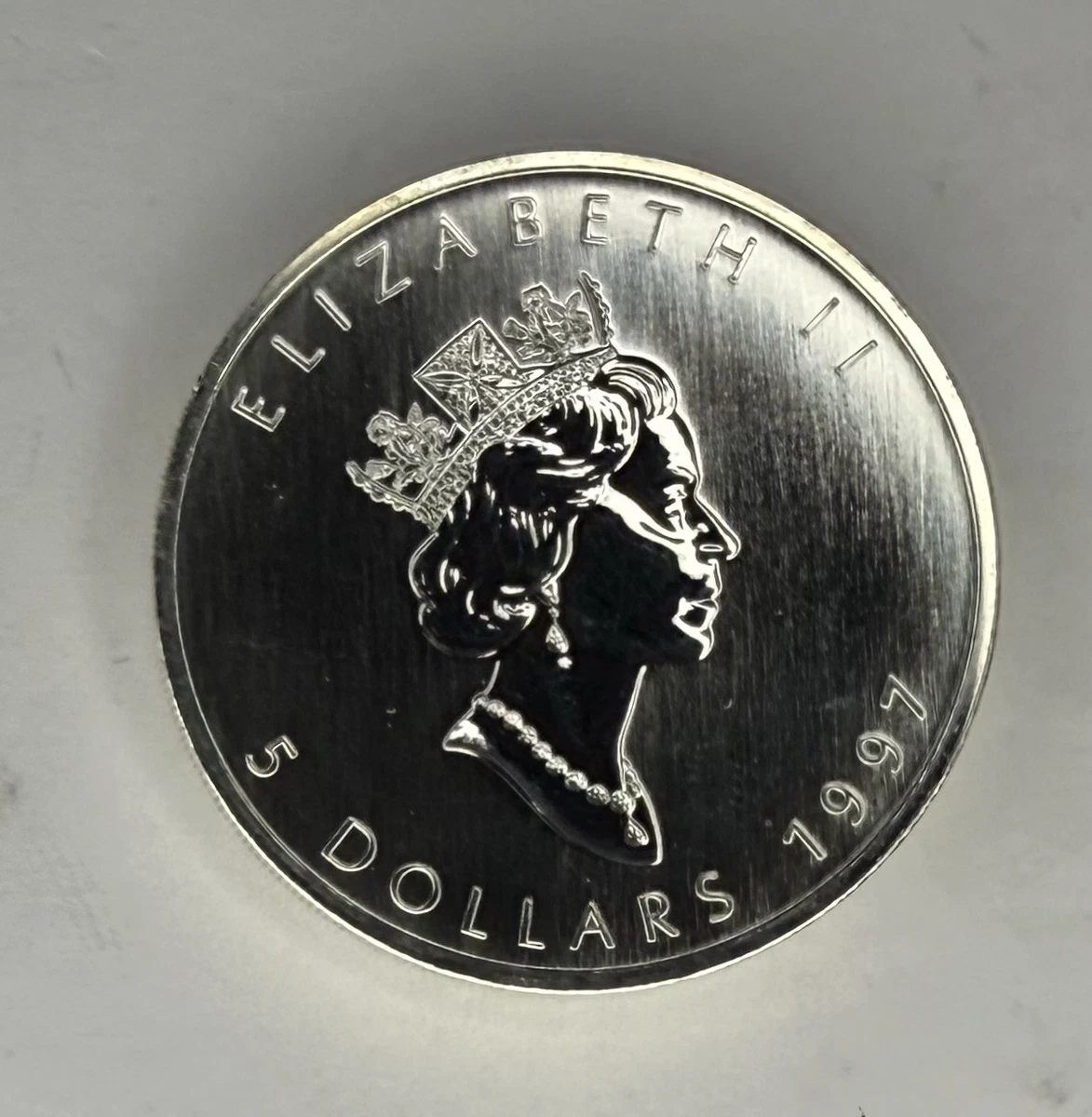 Canadian Maple Leaf Uncertified Silver Bullion Coins 1997 for sale