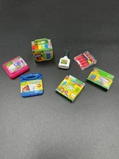 MIni Brands Craft Supplies Lot Barbie Dollhouse Zuru- 7 Items Glue, Markers