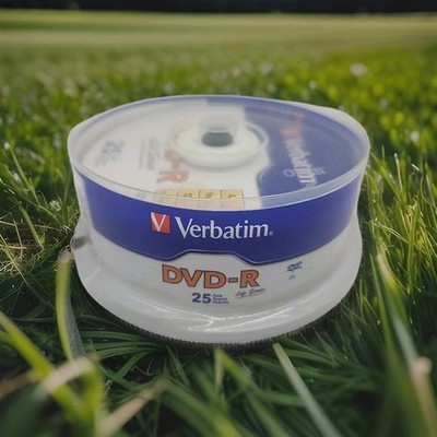 Verbatim DVD-R Life Series 25 Pack Spindle 16x 4.7 GB Blank DVD Discs - New!