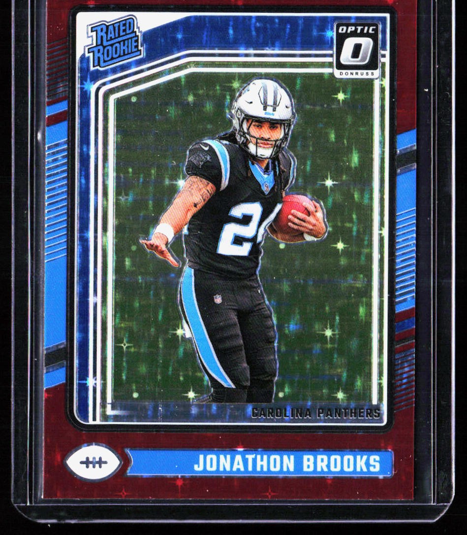 2024 Donruss Optic Red Stars Jonathon Brooks #258 Carolina Panthers