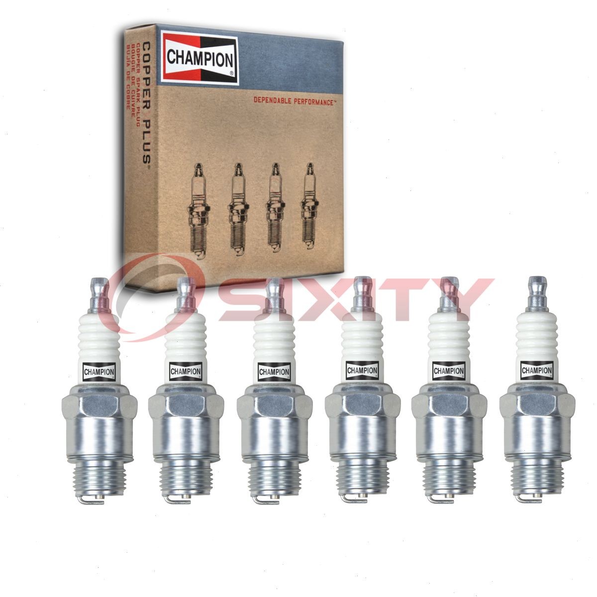 6 pc Champion Industrial Spark Plugs for 1932 Chevrolet Confederate 3.2L L6 qu