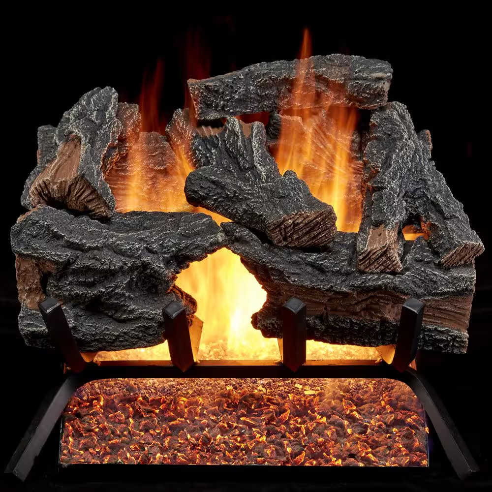 18 In. 45,000 BTU Match Light Colorado Split Wood Vented Natural Gas Log Set