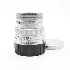 Leica M 5cm 50mm f2 Summicron Lens Rigid Chrome 360
