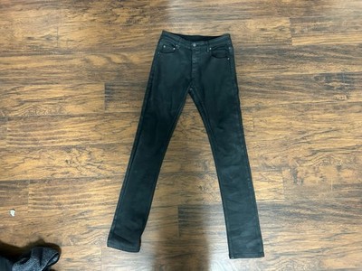 New Black Waxed Subhuman Denim Jeans Size 32x30