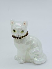 Fenton Iridescent Birthday Cat Jeweled Ruby Collar Tl Nutter