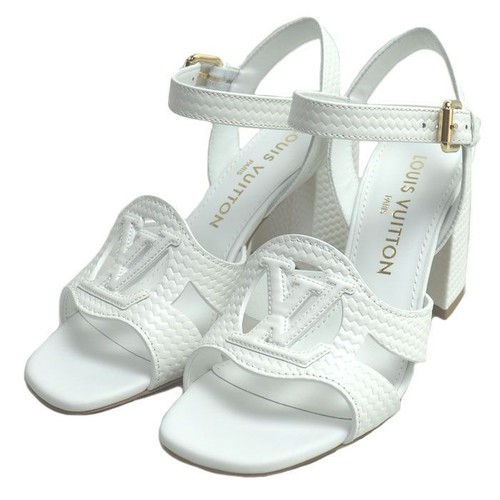 LOUIS VUITTON LV Isola Line LV Front Logo Sandals Strap White Size37/US7