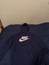 Nike Men Hoodie Sweatshirt Club Fleece Pullover Sweater navy blue