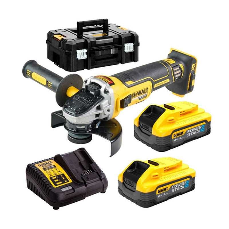 Meuleuse 125mm DEWALT DCG405H2T-QW 18V Brushless : Kit meuleuse sans fil avec batteries