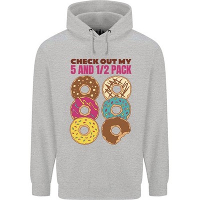 Check Out My 5 1/2 Pack Funny Donut Food Gym Mens 80% Cotton Hoodie