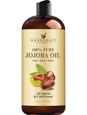 Pure Jojoba Oil for Hair Skin and Nails Cold Pressed Golden Oil 16 fl oz PC