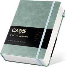 Green, Dotted Journal Notebook 320 Pages 100 GSM Paper Hardcover A5 Dot Gr