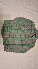 Dixxon Flannel Co. Youth Division Boys S Green Plaid Flannel Button-Up Shirt