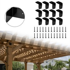 12 Pack Black Steel for Hurricane Clips for Pergola Rafter Tie and Secure
