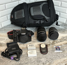 Canon EOS Rebel T2i Camera w/2 Lenses,Battery,Charger,Remote,SD Card,Lowepro Bag