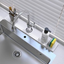 Stone Faucet Mat for Kitchen Sink - Fast Drying Diatomite Protector Prevent