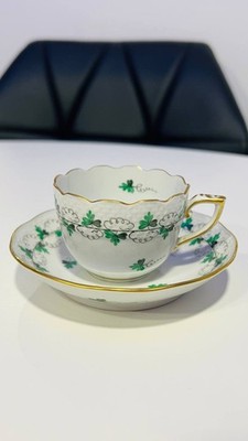 Herend PETERSILIE 706 PE KAFFEETASSE mit UNTERTASSE ungenutzt Cup and Saucer