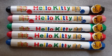 SANRIO Ballpoint Pen "Hello Kitty" Clip Cap in 5 color Charms on Clip .