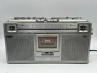 Vtg JVC RC-656JW Stereo Cassette Boombox Gray Tested Working . Need cleaning