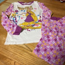Disney Store Princess Rapunzel Size 8 Long Sleeve Pajamas Set NWT Girls Pink