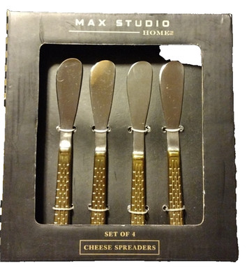 Max Studio Home 4 Piece Cheese Spreader Set New In The Box B2