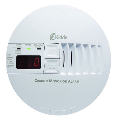 Kidde Hardwired Carbon Monoxide Detector with 9-Volt Battery Backup, Digital LED