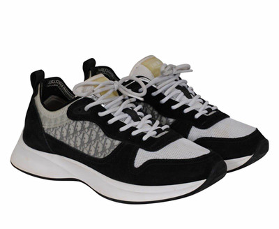Dior Low Top Herren Sneaker EU 44 Schwarz/Weiß/Grau Monogramm Schnürung