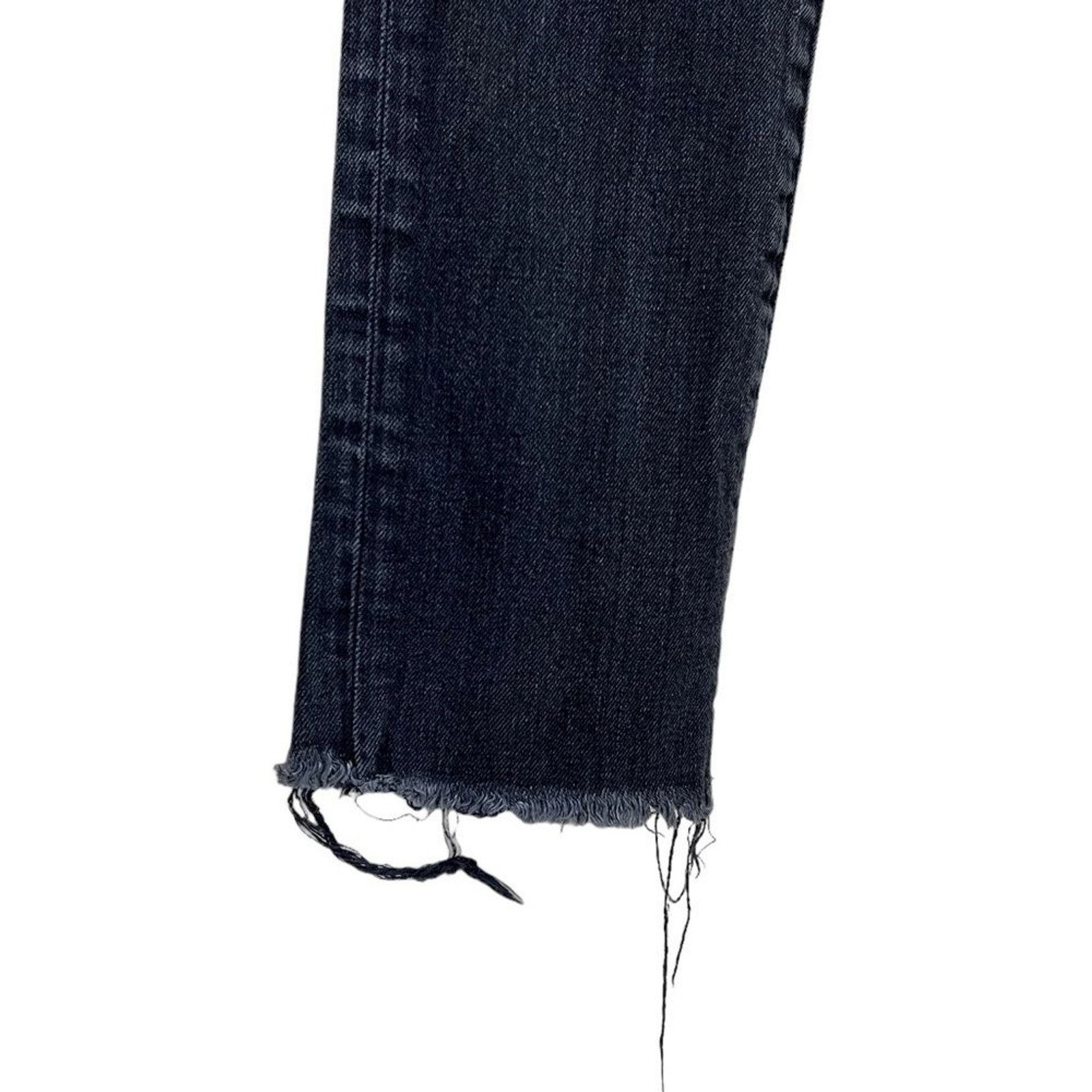 Jeans Saint Laurent Paris uomo D01 M SK MW denim nero sbiadito orlo sfilacciato taglia 30