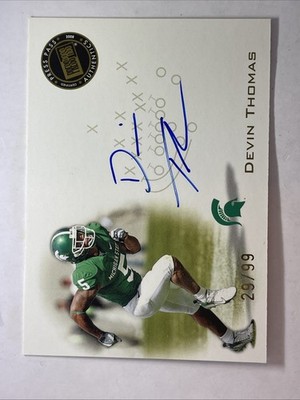 2008 Press Pass Signings Devin Thomas #PPS-DT Gold #/99 michigan st msu football