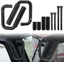 Front Grab Bar Grab Handles, Front Grab Handle Kit Black Textured Compatible wit