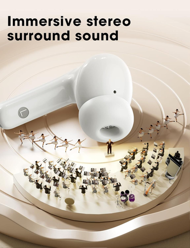 Wireless Earbuds, Bluetooth Ear Buds with Big Bass Stereo Sound, 48 White - Picture 2 of 8