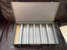 Vintage 35mm Slide 2x2 Coin Holder Metal Storage Box For 150 Slides Coins