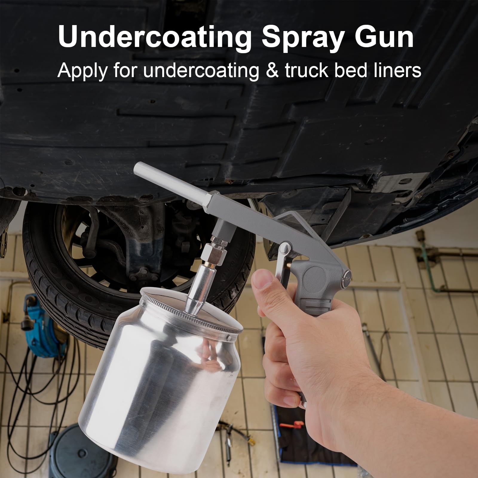Undercoating Spray Gun Automotive, Air Spray Paint Gun with Suction Feed Cup ...