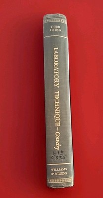 1952 Laboratory Technique in Biology & Medicine E V Cowdry Pfizer Institute Copy