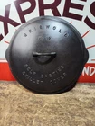 "Fully Restored" GRISWOLD #12 Cast Iron Skillet Lid Large Logo Seasoned Hi Dome