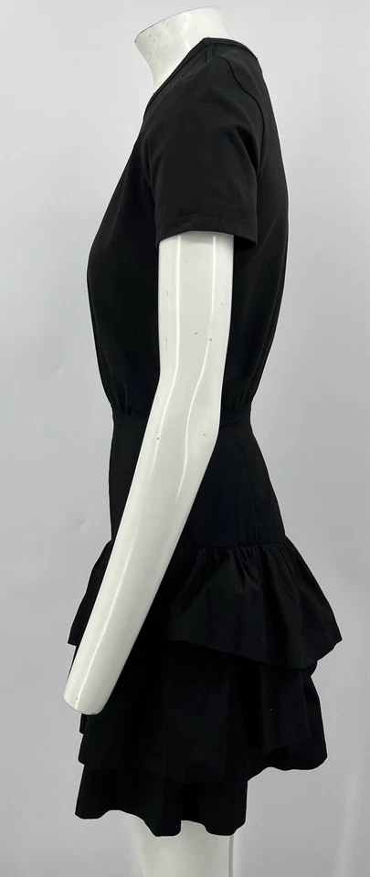 Veronica Beard Jeans 'Noha' Black Short Sleeve Mini Dress sz XS - Imagem 3 de 4