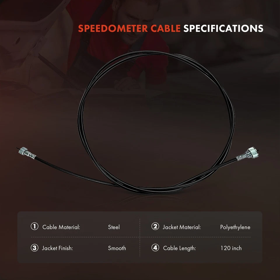 Cable de velocímetro de 120 pulgadas para camioneta GMC 100 1000 Series 1500 C1500/C15 Foto 3 de 4