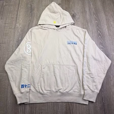 G/Fore Mens Ivory Classic Logo Japan Minimalist Graphic Pullover Hoodie Size S