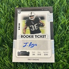 TREY RAGAS 2021 Panini  Contenders Rookie Ticket Auto RC Las Vegas Raiders  F47