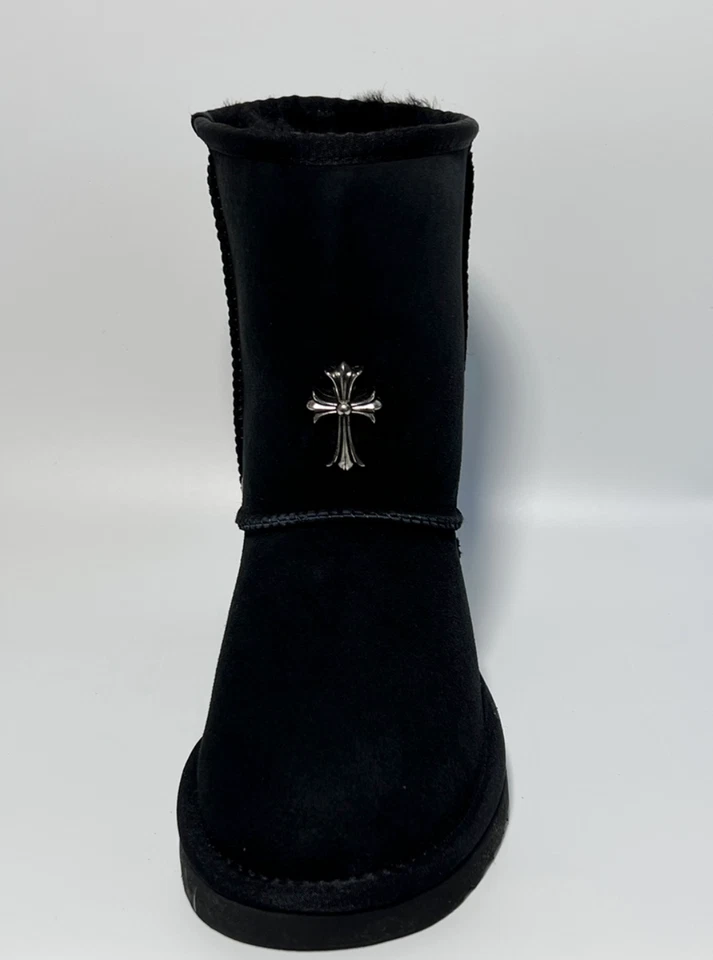 Camel colored Uggs with Chrome Heart inspired hardware accessories - Image 4 of 4