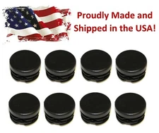 8 - 1" Round Tubing Plastic Hole Plug End Cap, 1 Inch OD Tube Pipe Cover