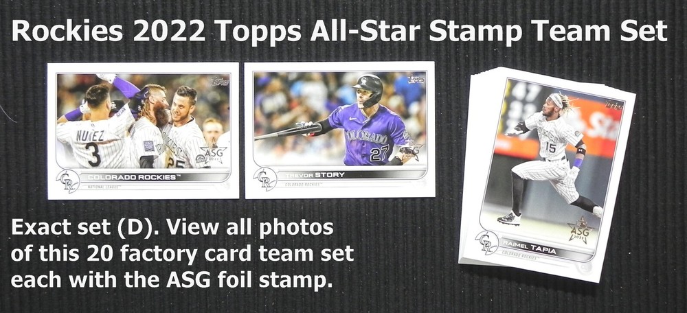 Colorado Rockies 2022 Topps All Star Foil Stamp 20 Card Team Set _ Set (D)