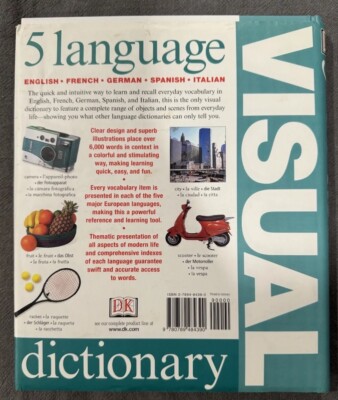 5 Language Visual Dictionary | eBay