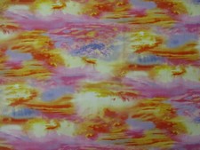SKY CLOUDS BLUE WHITE PASTELS SUNSET CLOUD BLUES COTTON FABRIC FQ