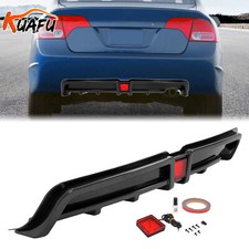 Rear Bumper Diffuser Lip Mu-gen Rr Style Abs Fits For 2006-2011 Honda Civic 4dr