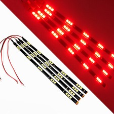 G4 Automotive 4x 12in 30cm Flexible Led Strips 5050 Car Under Dash Light Red