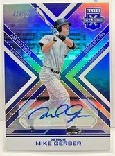 Mike Gerber 2016 Elite Extra Edition Aspirations BLUE Autograph Auto #'d 12/50