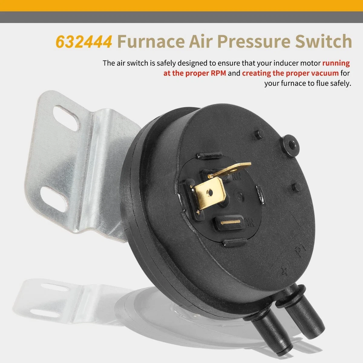 For Nordyne, Intertherm, Miller, Gibson Gas Furnace Air Pressure Switch  632444 | eBay