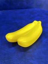 Vtg Little Tikes Bunch of 2 Yellow Bananas Fruit Plastic Pretend Play Food