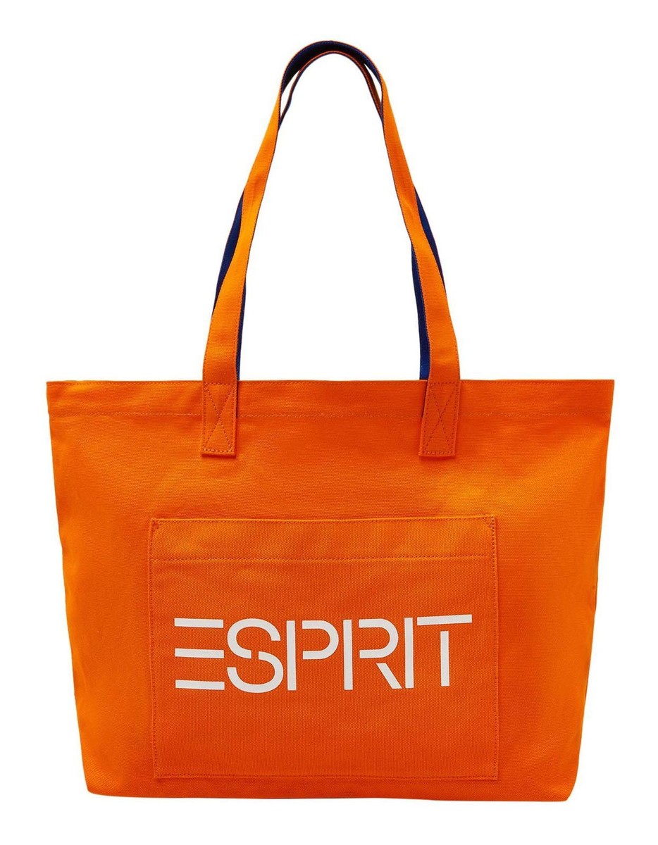 ESPRIT shopper borsa Logo EW Tote Red Orange | eBay