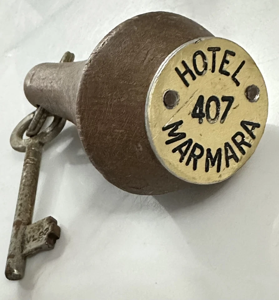 Брелок для гостиничного номера Hotel Marmara Istanbul Turkey плавающий буй дерево и металл #407 - Изображение 4 из 4